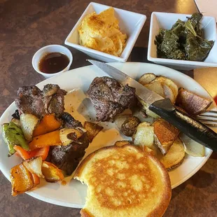 Glazed smoked lamb chops.