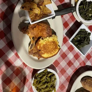 Pork chops and fried potatoes