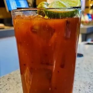 A Slightly Spicy Bloody Mary! Yum!