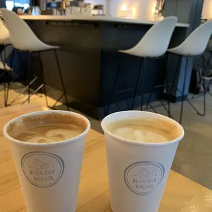 Oat milk lattes