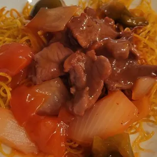Tamato Beef Pan Fried Noodle