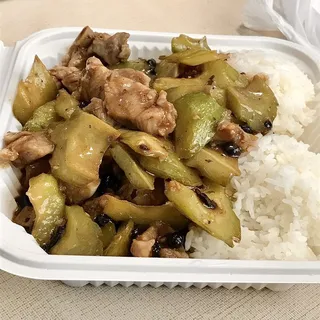 Steam Spareribs Over Rice Plate