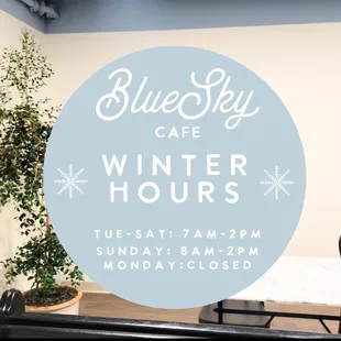 blue sky cafe hours