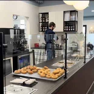 interior, bagels
