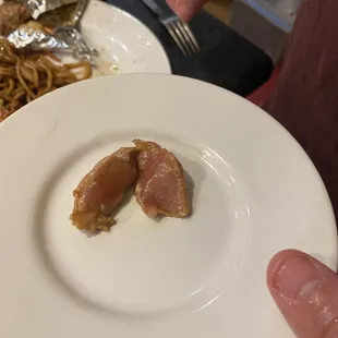 Ordered foil wrapped chicken and it was completely raw! So nasty and all of our other dishes had chicken in them..... yuck!