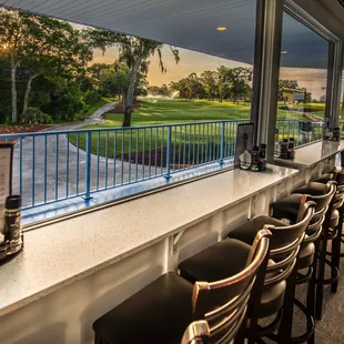 a view of a golf course