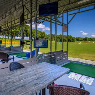 a view of the green course