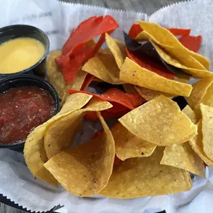 Chips and salsa with queso $9