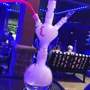 Glass Hookah on the patio