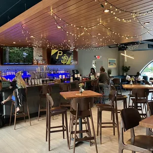 people at a bar in a restaurant