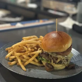 Bacon Mushroom Swiss Burger
