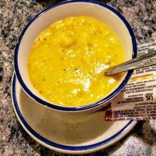 Cream of Broccoli Soup at Blue Sky