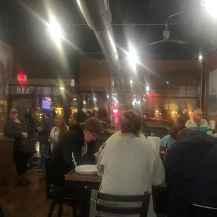 a crowded restaurant