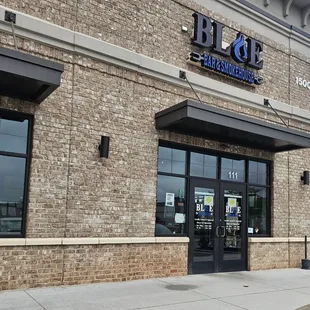 the front of the building