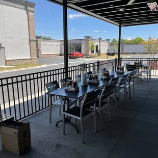 Plenty of space on this patio