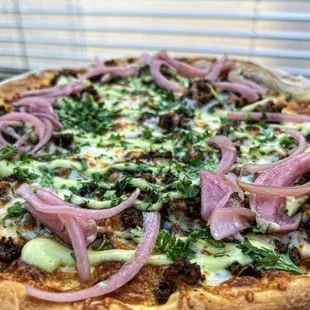 Chorizo pizza