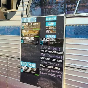 Menu at allegheny overlook