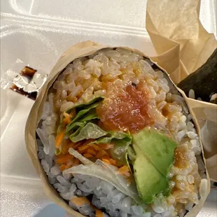 Salmon sushi Handheld Burrito