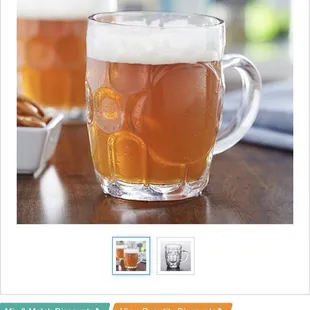 Internet image of 19.25-oz Beer Glass, NOT 20-oz.