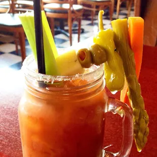 Farmer&apos;s Mary on a sunny morning with breakfast