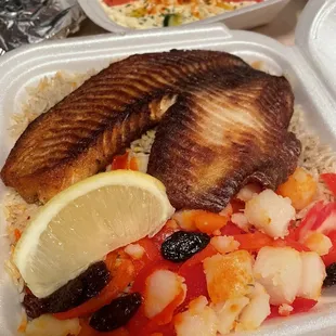 Tilapia on rice