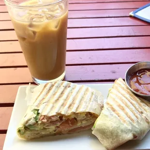 Their delicious breakfast burrito--eggy goodness!!