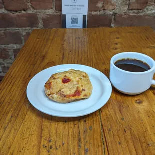 Roasted Red Pepper and Confit Garlic Scone