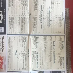 Blue Star menu