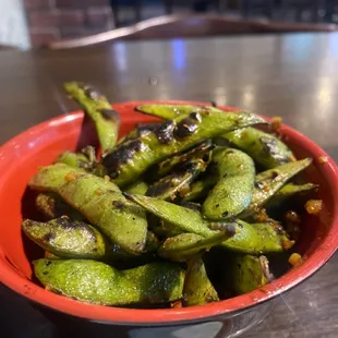 Charred Edamame