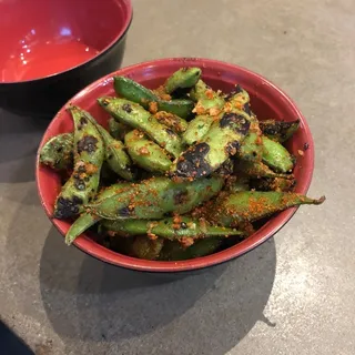 Charred Edamame
