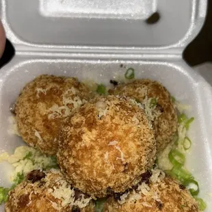 Crab Rangoon mozzarella balls