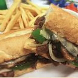 a sandwich and french fries