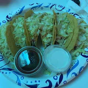 a plate of tacos