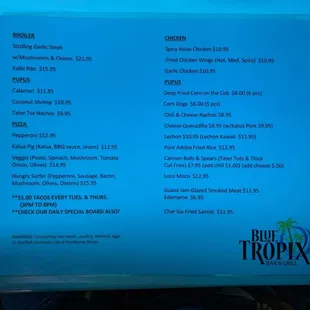 Zee Menu