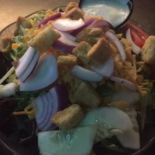 Side salad for my special Saturday Steak meal