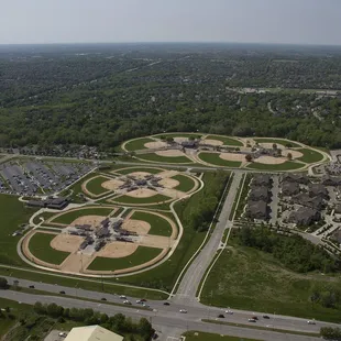 24 irrigated fields with playgrounds, climbing rocks, and shelters