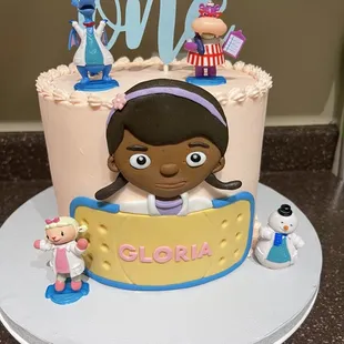 a cake with a character on it