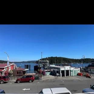 a view of a marina