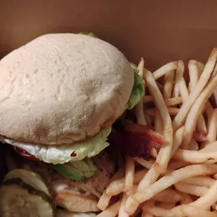 Chicken BLT - the bun was fresh and super soft. So good.