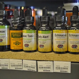 a variety of oils