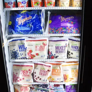 a refrigerator full of yogurt