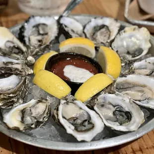 dozen raw oysters on the half shell