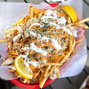 Crab Smothered Fries