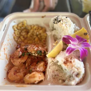 Garlic shrimp (spicy) Delicious.