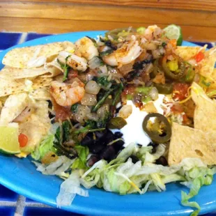 Grilled prawn taco salad :)