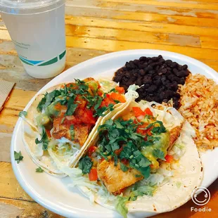 a plate of mexican food