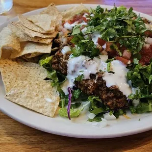 Mexican Ground Beef Taco Salad with Black Beans