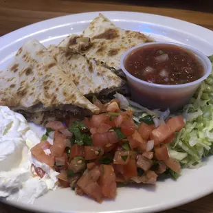 Pork Carnitas Quesadilla Plate