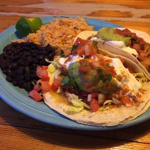 Chicken taco plate