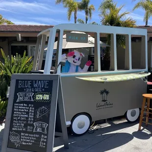 Street Taco Cart poolside off the restaurant terrace.